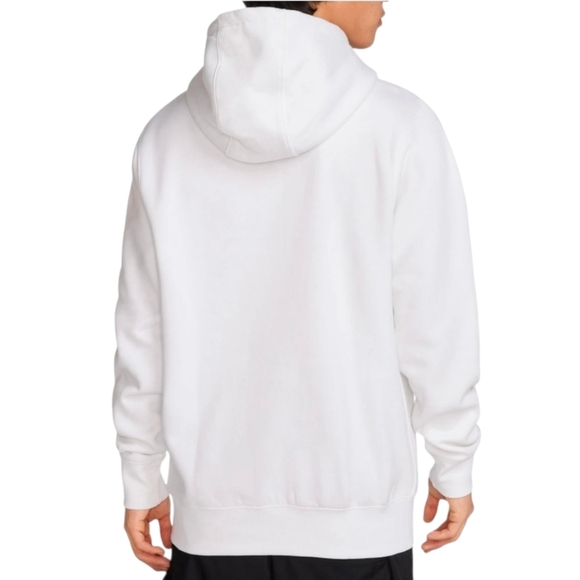 Nike Club Pullover Hoodie Sweat Shirt White Black 611457-100 Men"s Size 2XL XXL - Picture 3 of 11